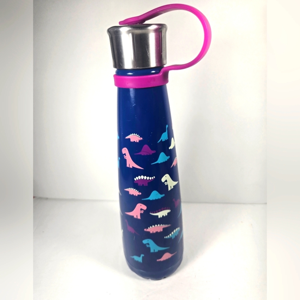 S'well Dinosaurs Navy Blue Hot/Cold Stainless Water Bottle 15 oz.